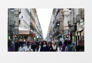 欧美行人视频素材,行走间的文化解码